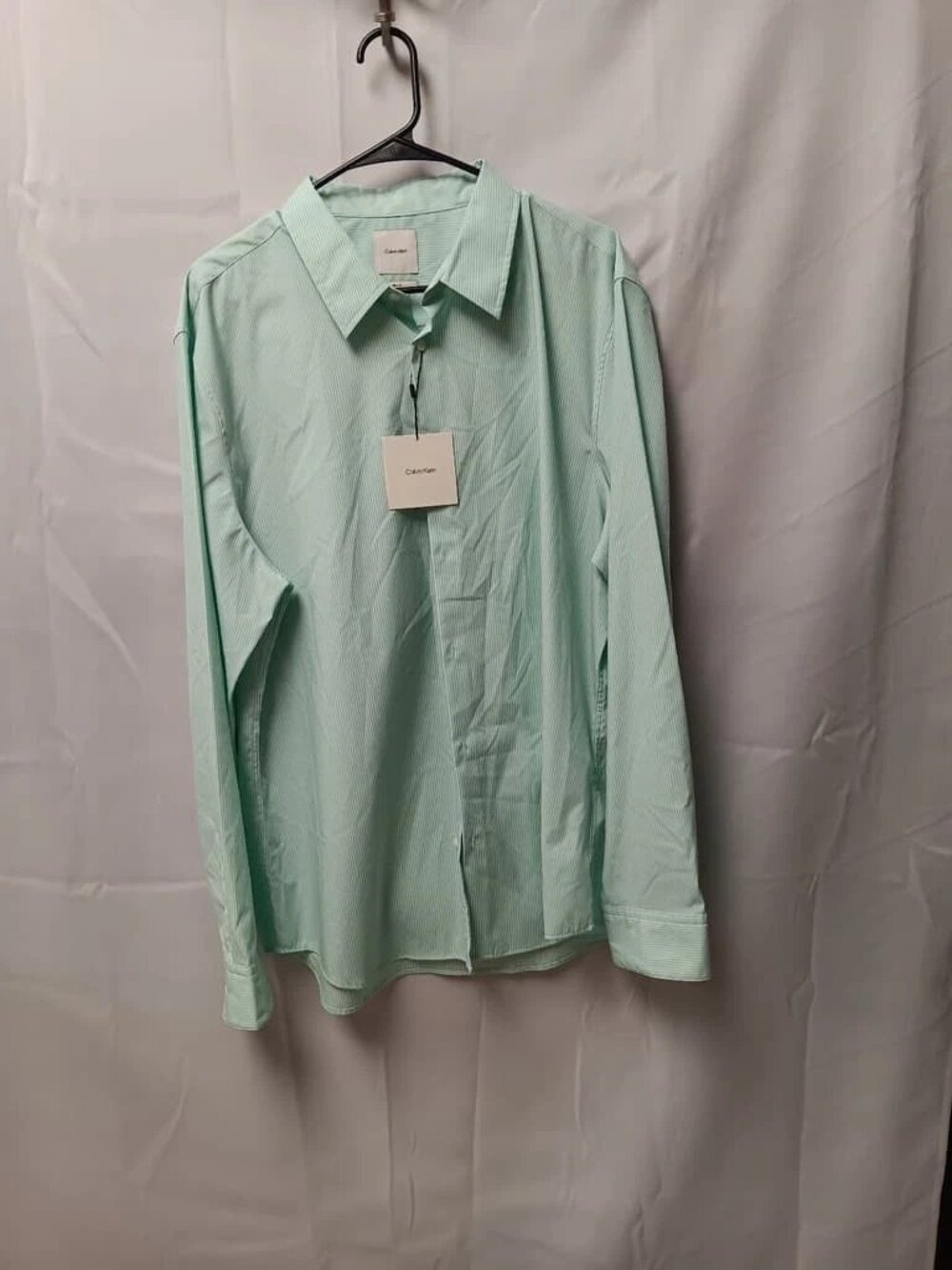 Men's Calvin Klein Slim Fit Dress Shirt XL Green ORG $99 (Rack 1)